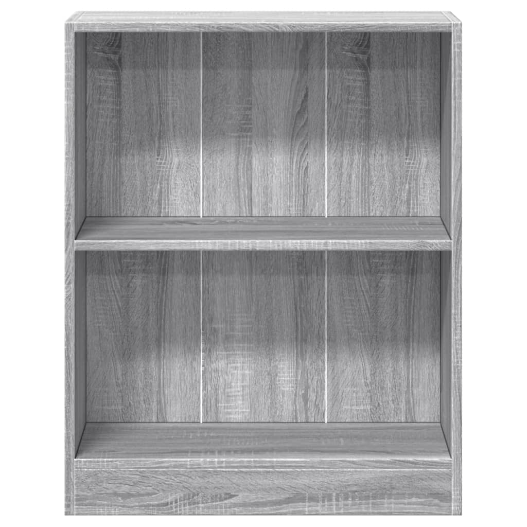 Boekenkast 60x24x76 cm bewerkt hout grijs sonoma eikenkleurig