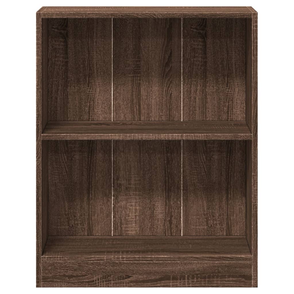 Boekenkast 60x24x76 cm bewerkt hout grijs sonoma eikenkleurig