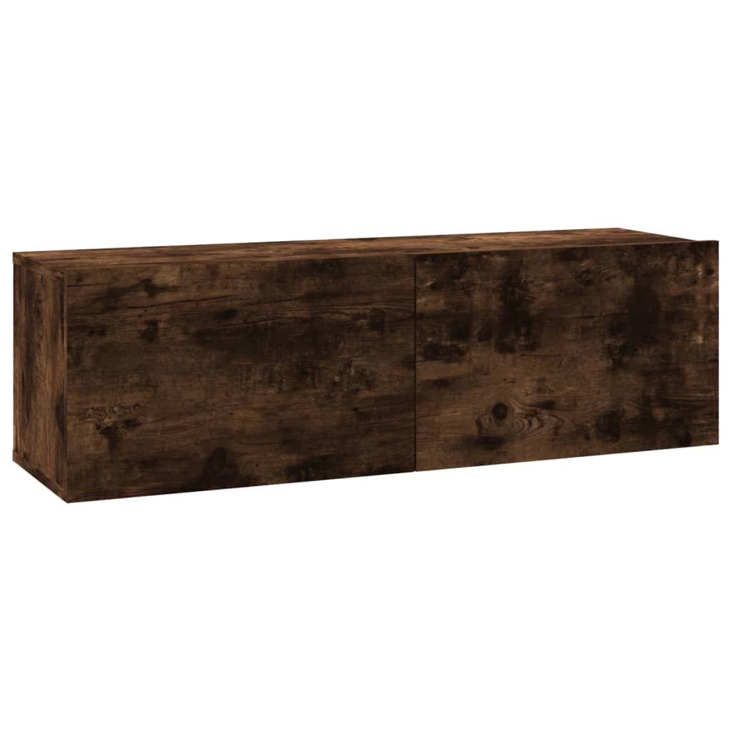 Tv-wandmeubel 120x30x30 cm bewerkt hout bruin eikenkleur