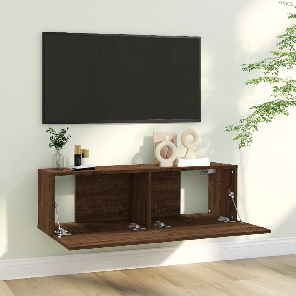 Tv-meubel 100x30x30 cm bewerkt hout