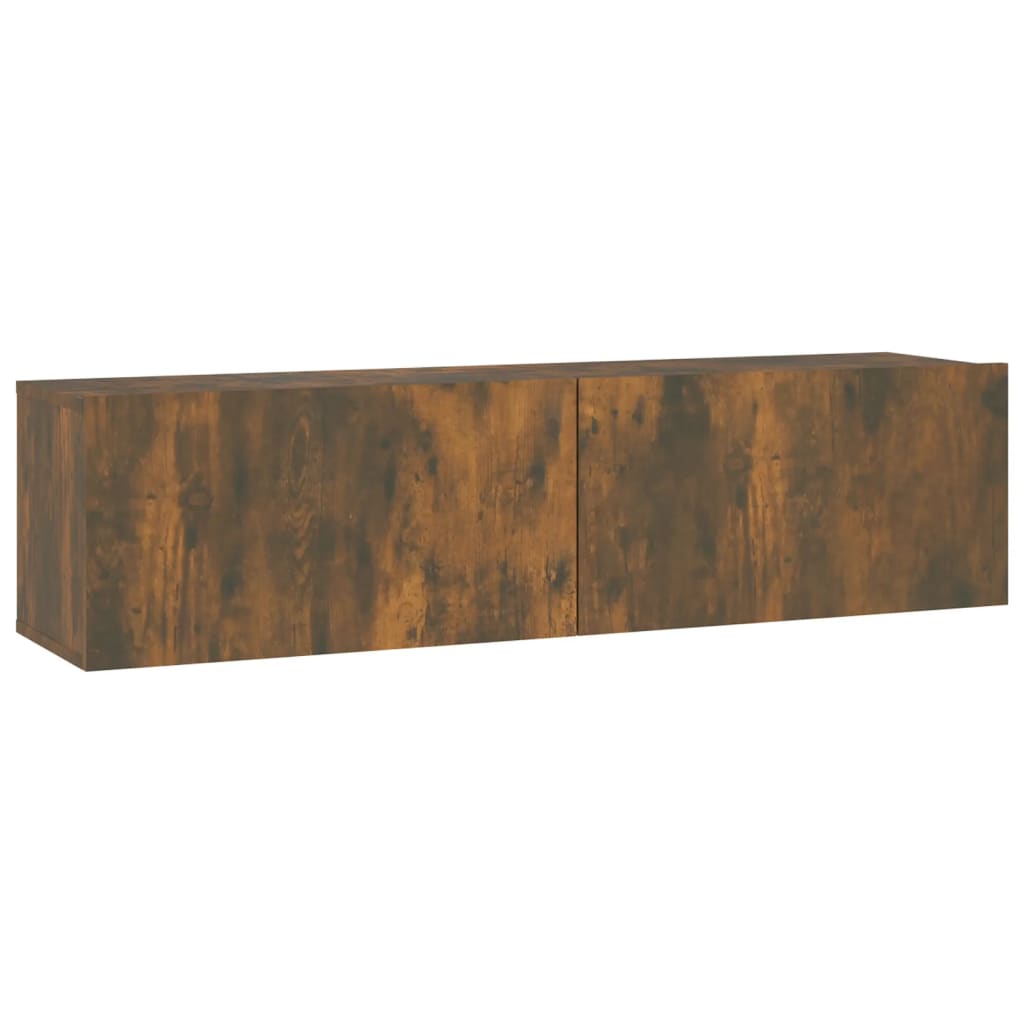 Tv-wandmeubel 120x30x30 cm bewerkt hout bruin eikenkleur