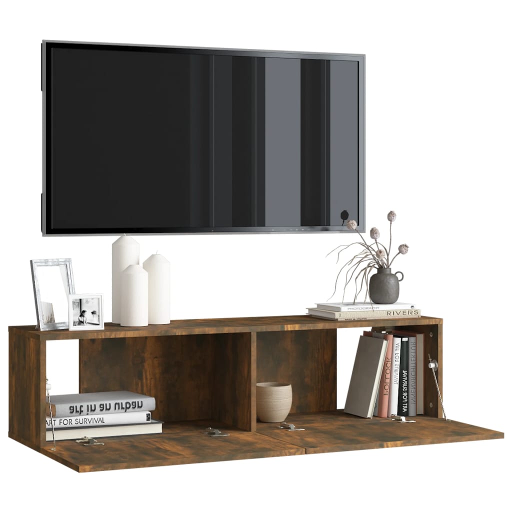 Tv-meubel 100x30x30 cm bewerkt hout