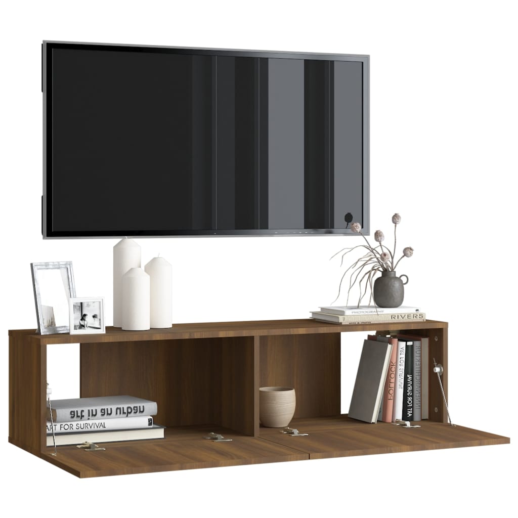 Tv-meubel 100x30x30 cm bewerkt hout