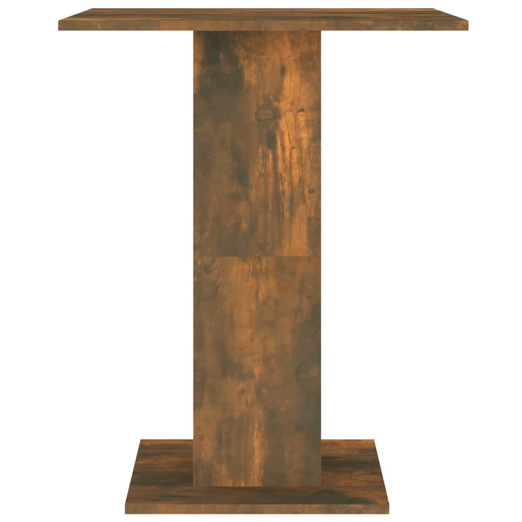 Table bistro 60x60x75 cm bois fini couleur chêne marron