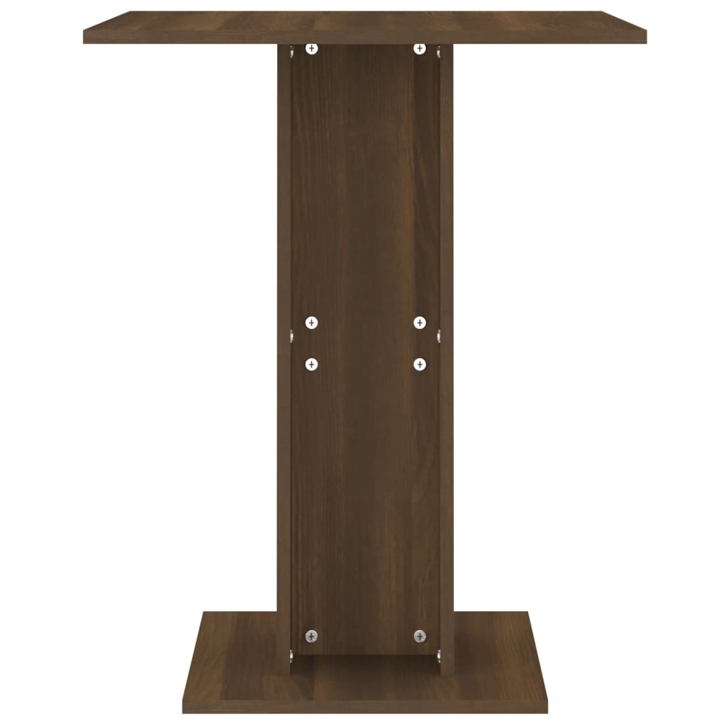 Table bistro 60x60x75 cm bois fini couleur chêne marron