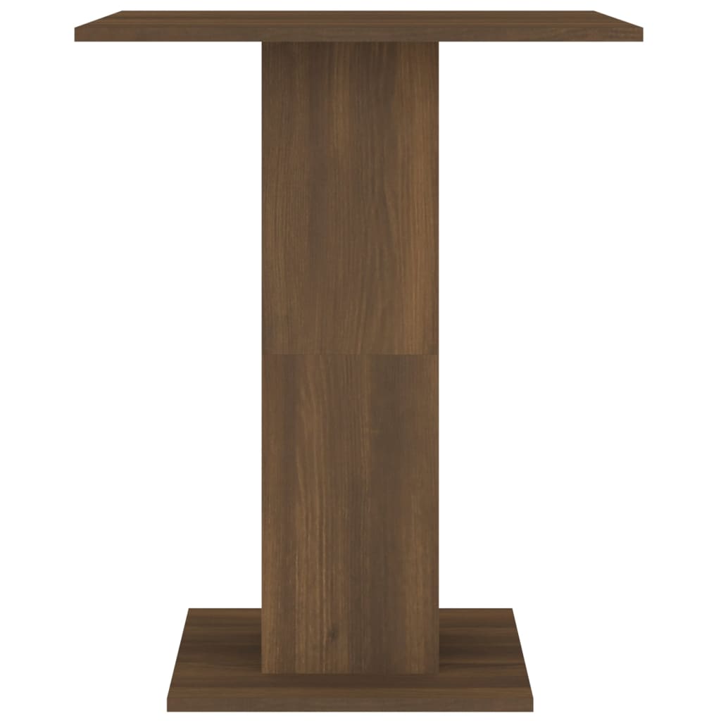 Table bistro 60x60x75 cm bois fini couleur chêne marron