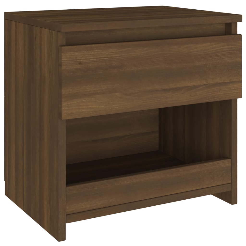 Nachtkastjes 2 st 40x30x39 cm bewerkt hout eikenkleurig