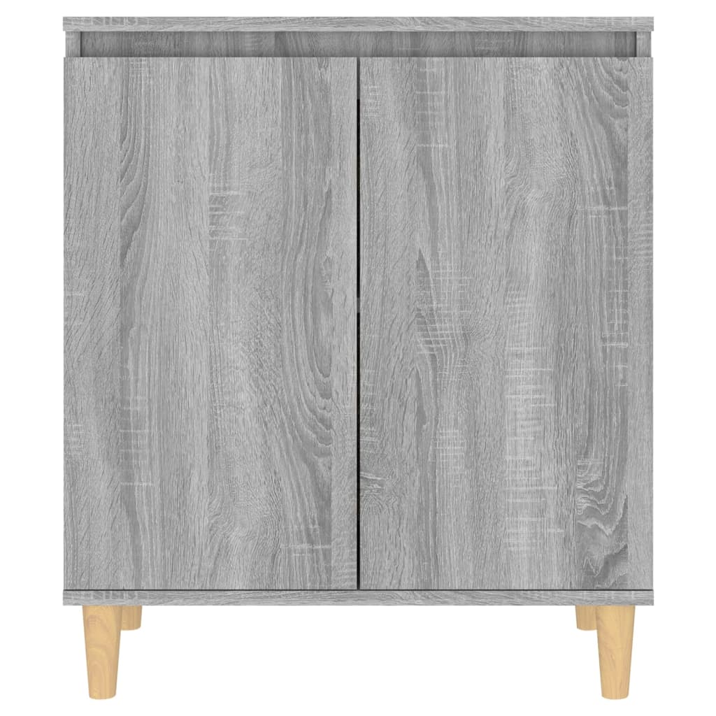 Dressoir met houten poten 60x35x70 cm bewerkt hout