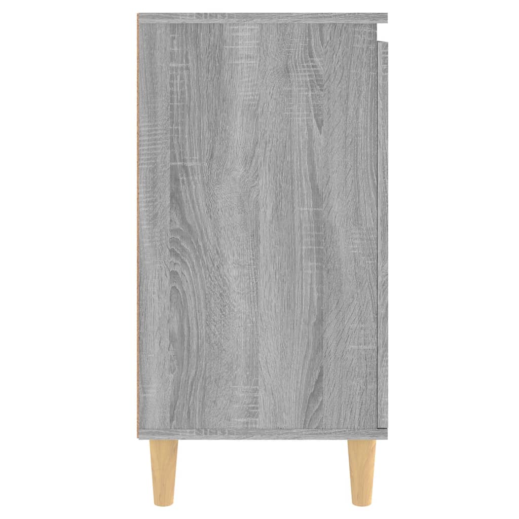 Dressoir met houten poten 60x35x70 cm bewerkt hout