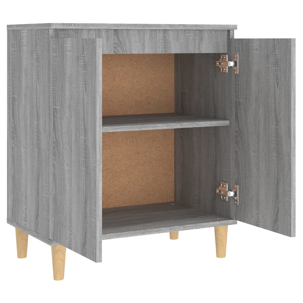 Dressoir met houten poten 60x35x70 cm bewerkt hout