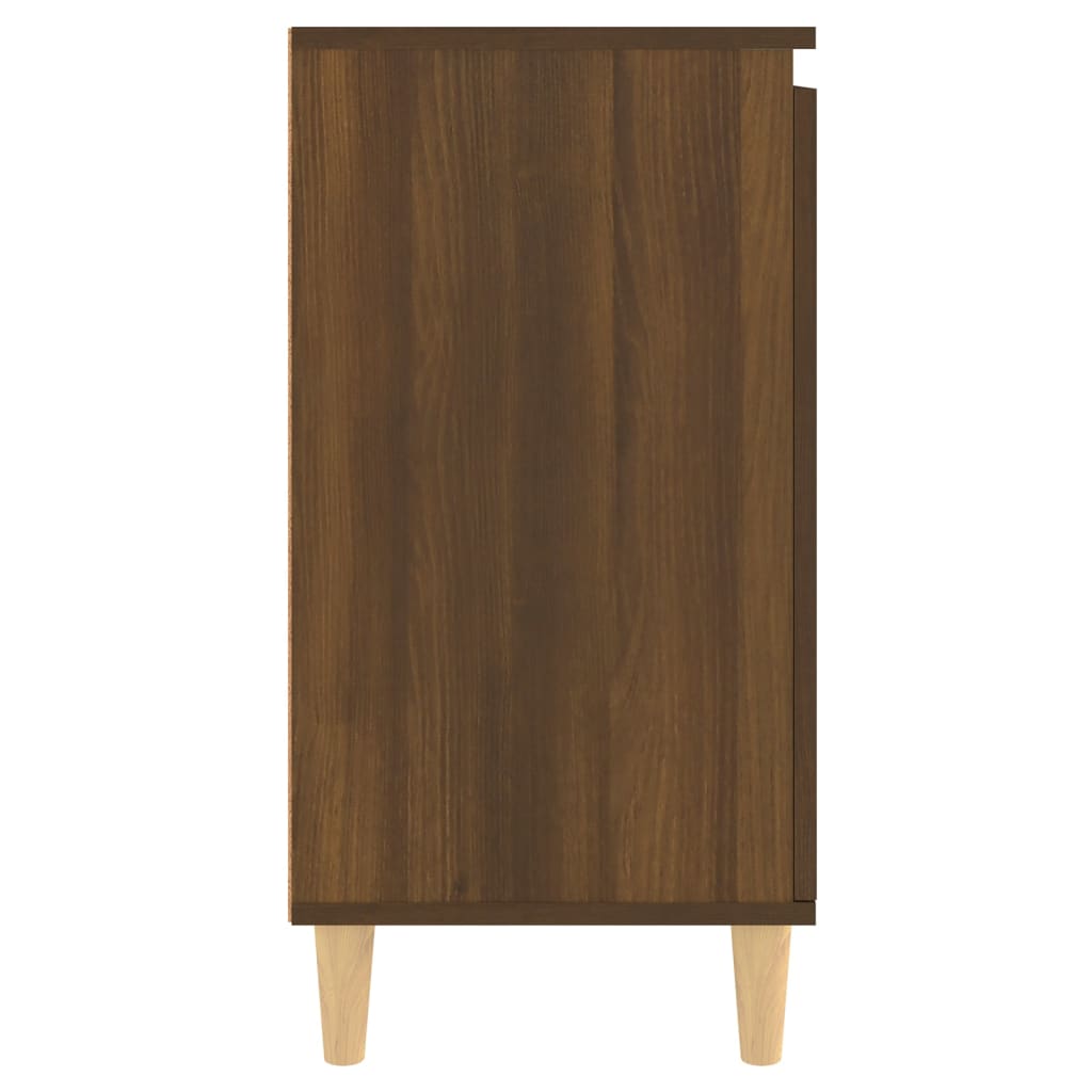 Dressoir met houten poten 60x35x70 cm bewerkt hout