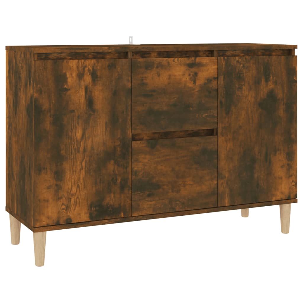 Buffet 101x35x70 cm en dérivé du bois couleur chêne