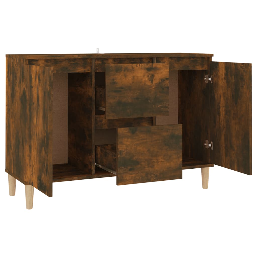 Buffet 101x35x70 cm en dérivé du bois couleur chêne