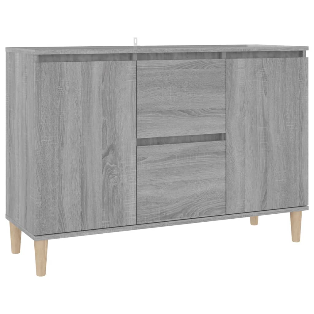 Buffet 101x35x70 cm en dérivé du bois couleur chêne