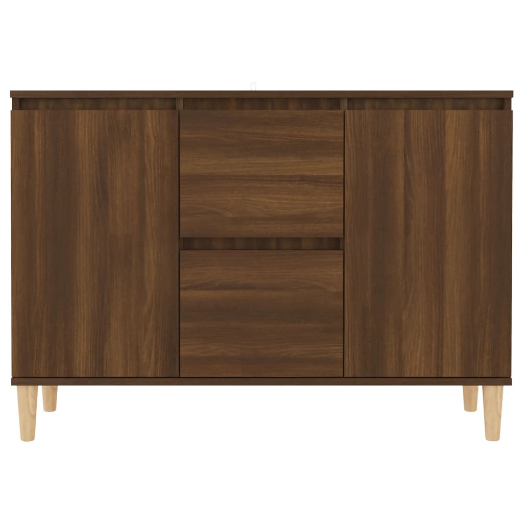 Buffet 101x35x70 cm en dérivé du bois couleur chêne