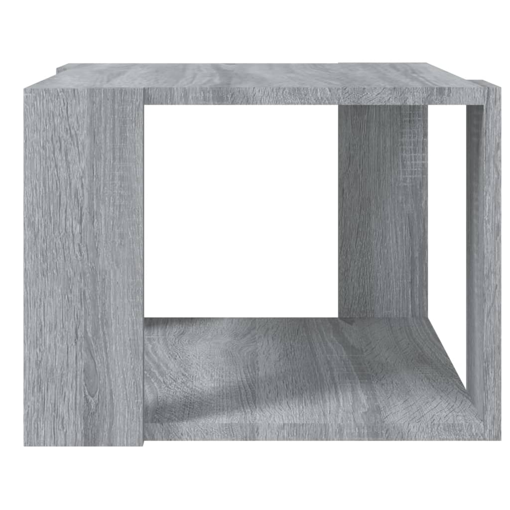 Salontafel 40x40x30 cm bewerkt hout eikenkleurig