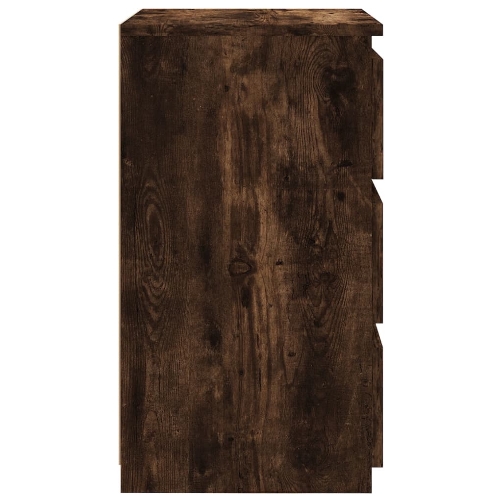 Nachtkastjes 2 st 40x35x62,5 cm bewerkt hout artisanaal eiken