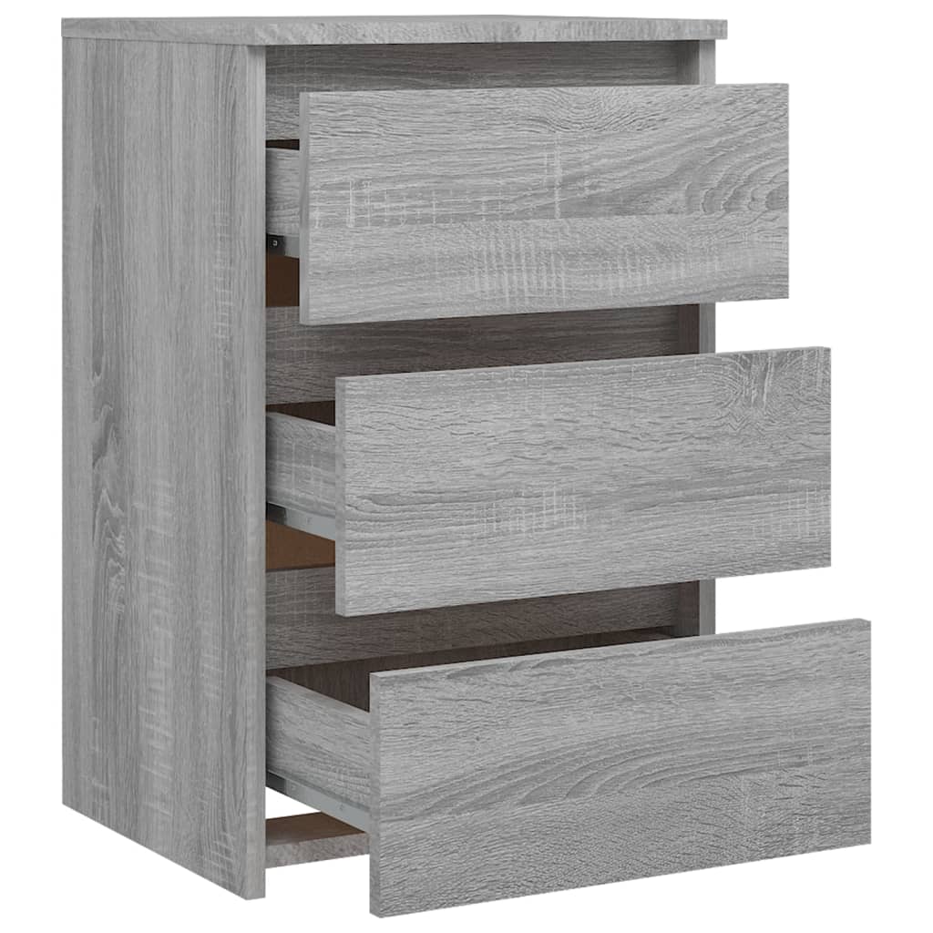 Nachtkastjes 2 st 40x35x62,5 cm bewerkt hout artisanaal eiken