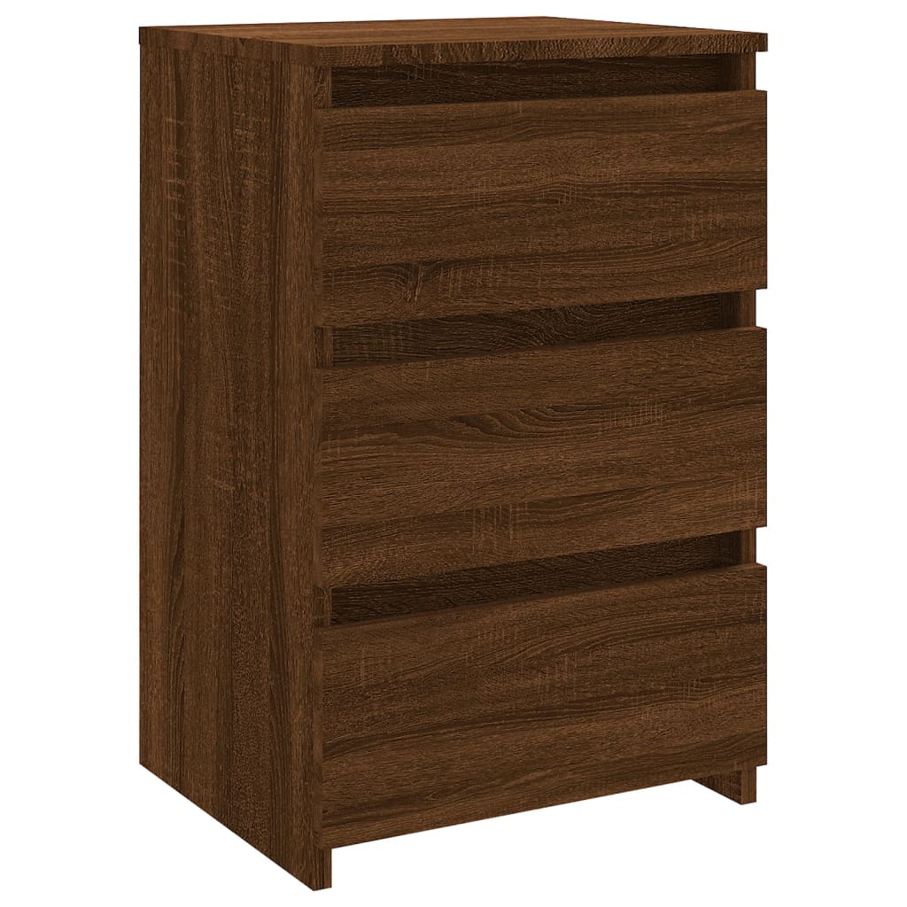 Nachtkastjes 2 st 40x35x62,5 cm bewerkt hout artisanaal eiken