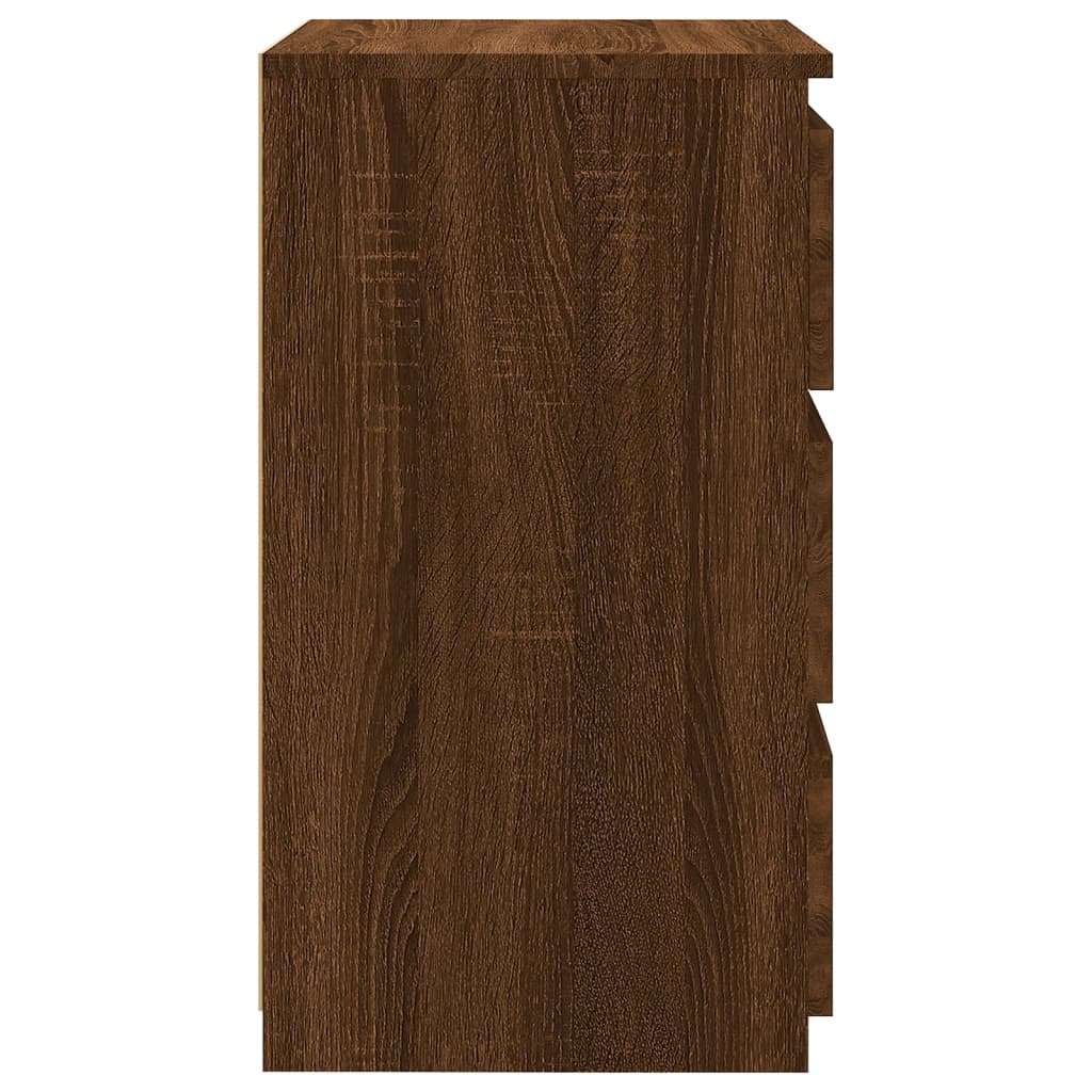 Nachtkastjes 2 st 40x35x62,5 cm bewerkt hout