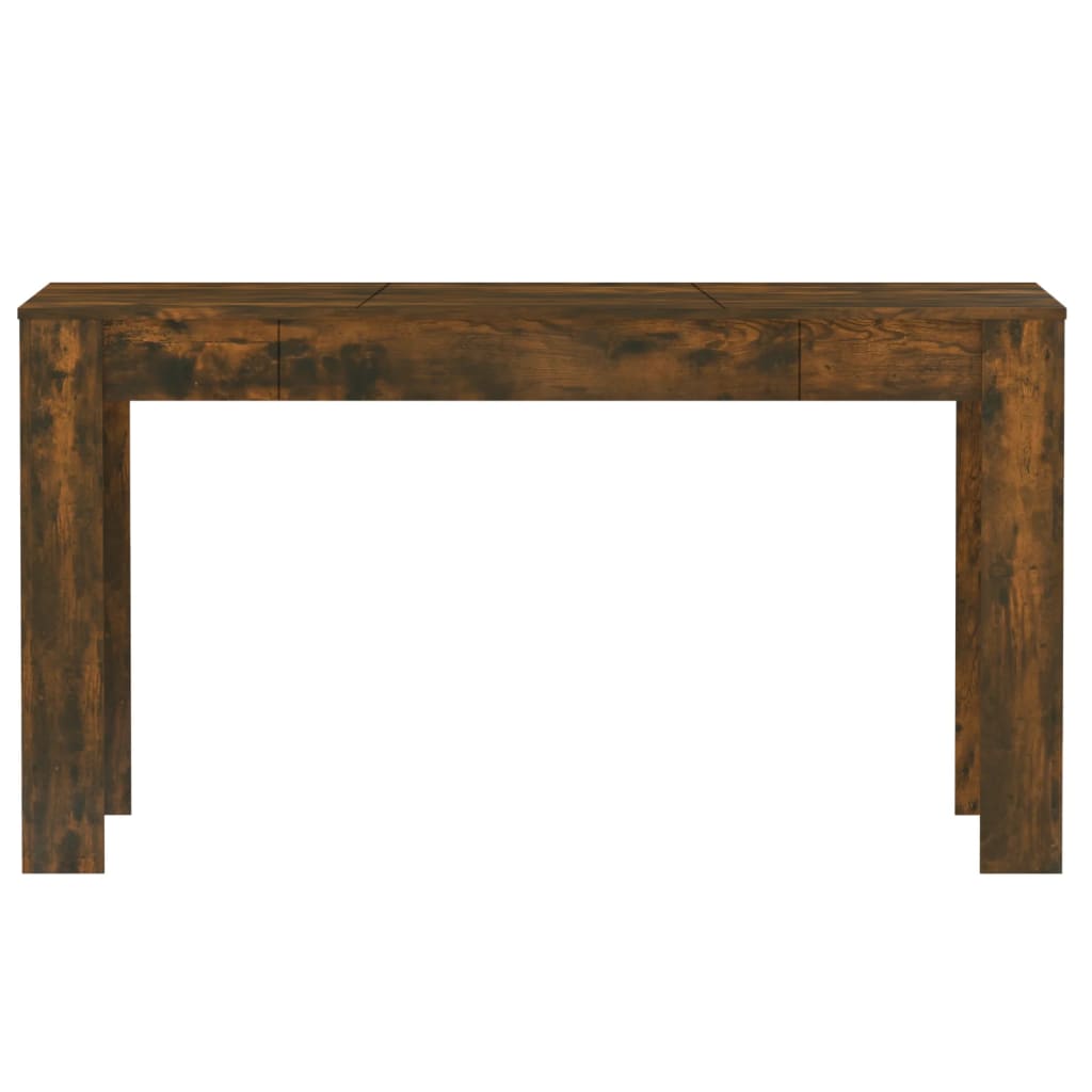 Eettafel 140x74,5x76 cm bewerkt hout oud houtkleurig