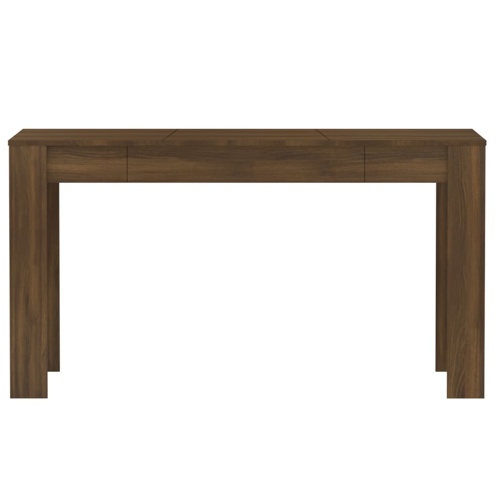 Eettafel 140x74,5x76 cm bewerkt hout oud houtkleurig