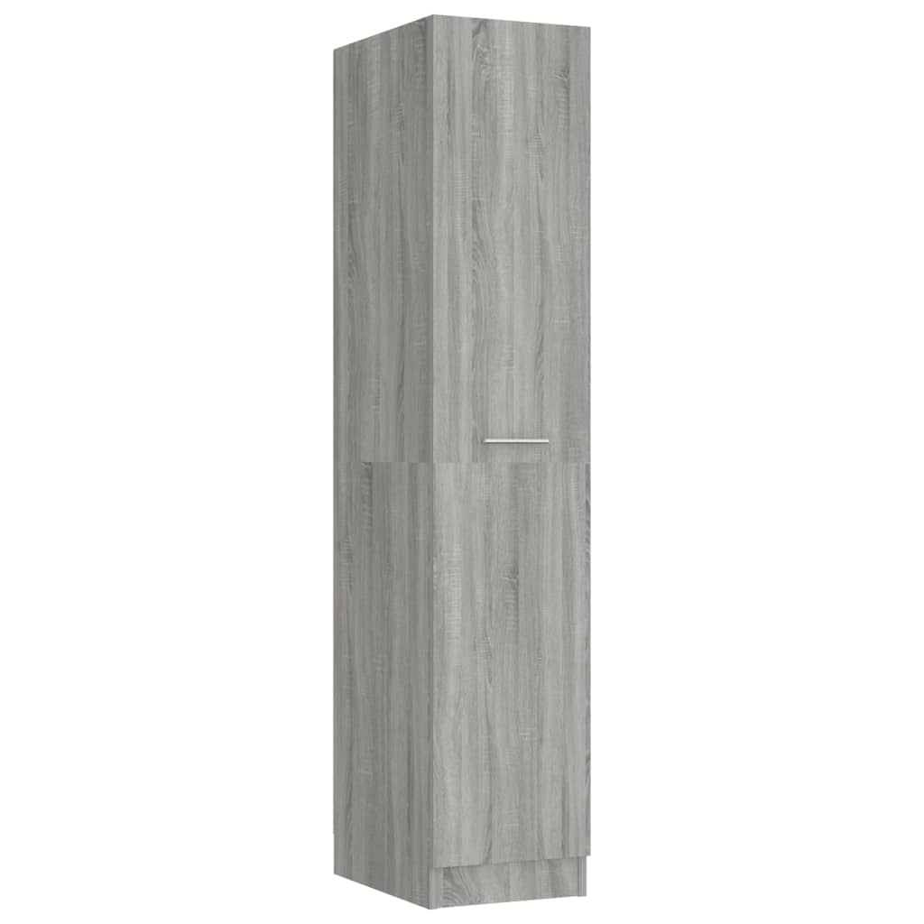 Apothekerskast 30x42,5x150 cm bewerkt hout