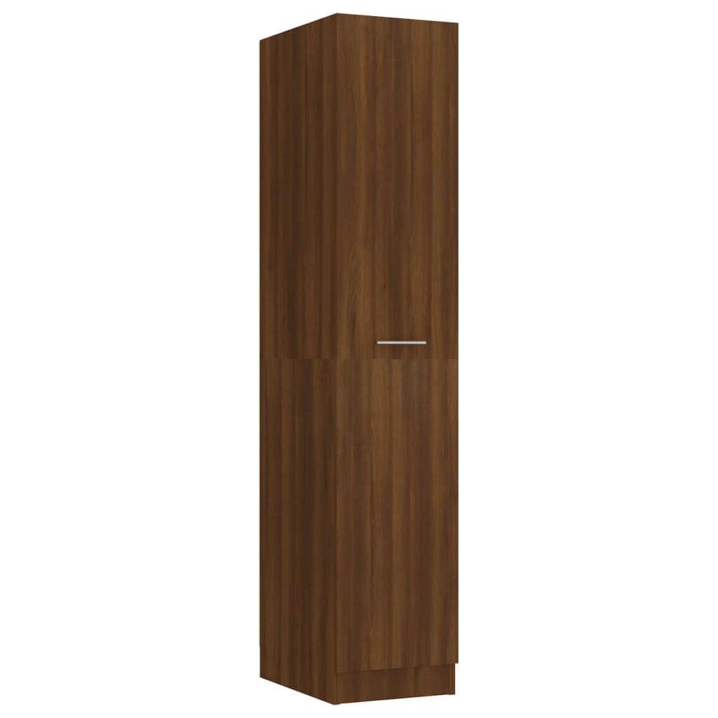 Apothekerskast 30x42,5x150 cm bewerkt hout