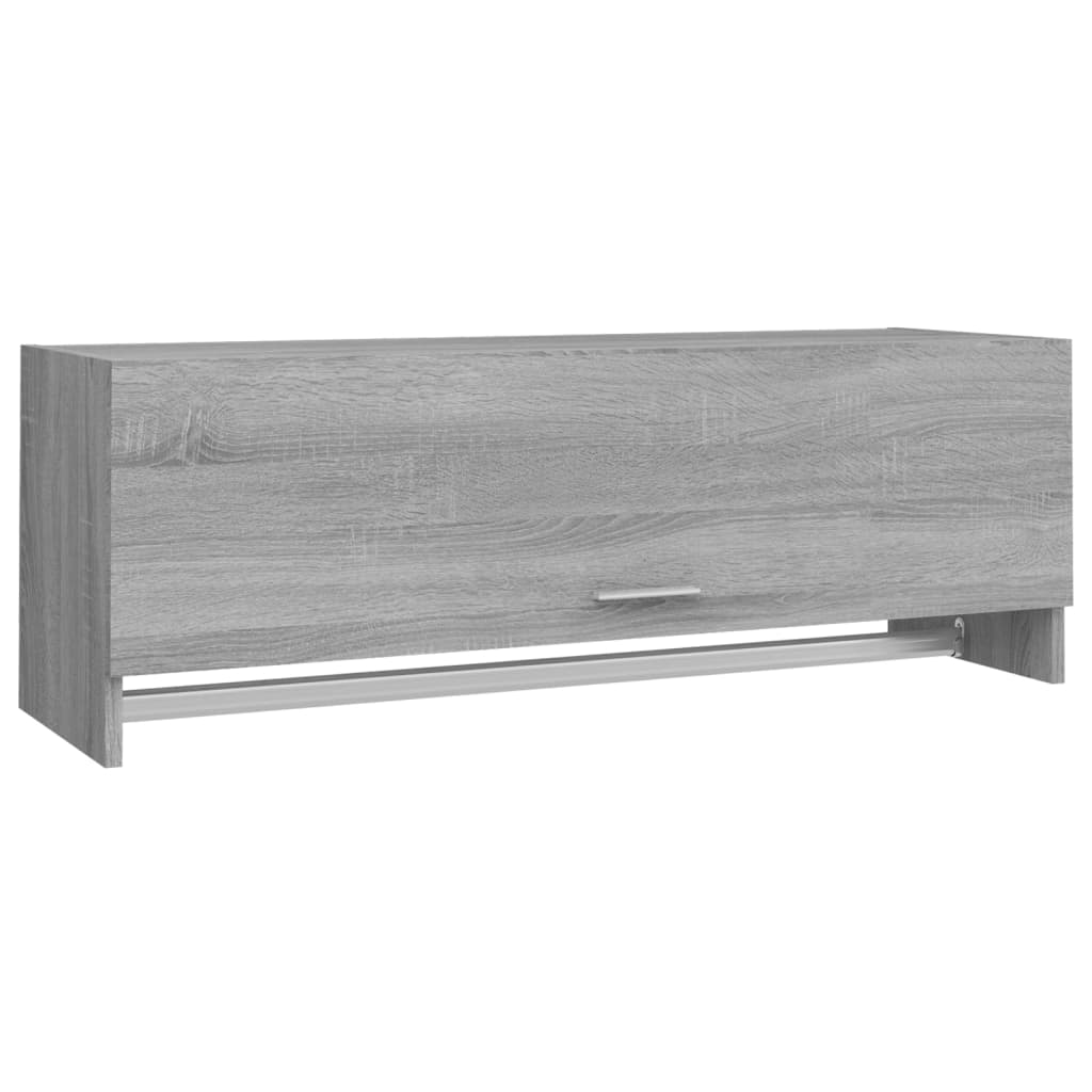 Kledingkast 100x32,5x35 cm bewerkt hout bruin eikenkleur