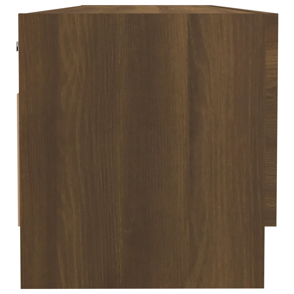 Armoire 100x32,5x35 cm bois fini couleur chêne marron