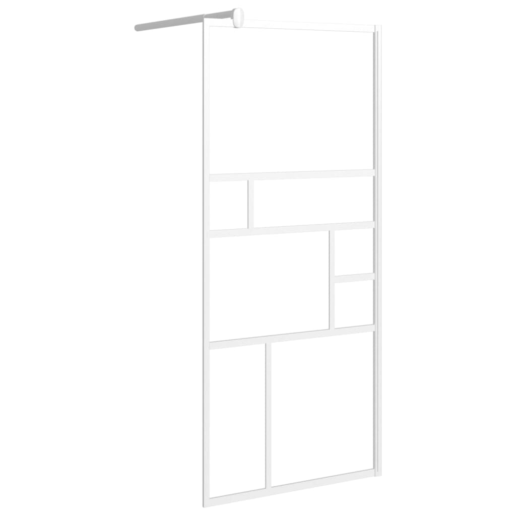 Inloopdouchewand 100x195 cm ESG-glas transparant en zwart