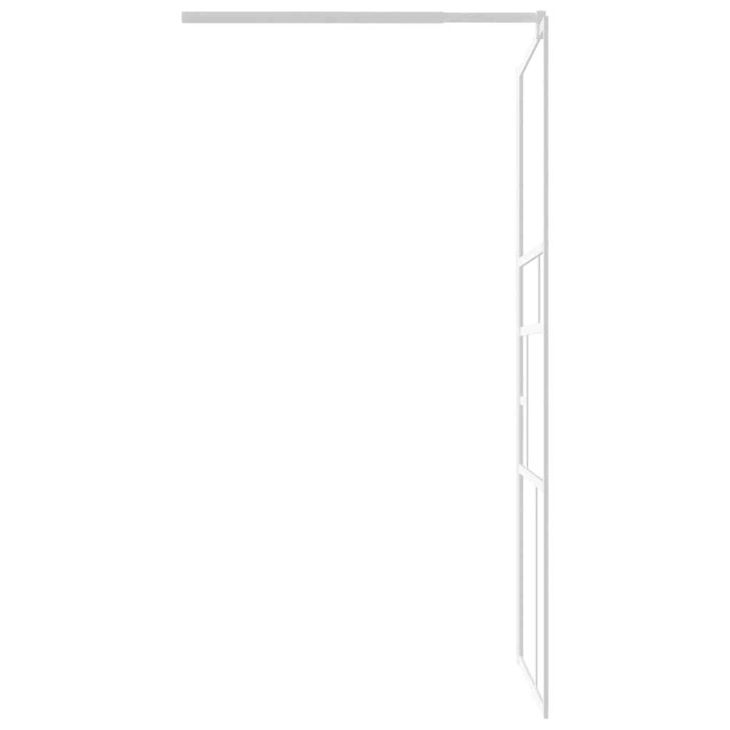 Inloopdouchewand 100x195 cm ESG-glas transparant en zwart