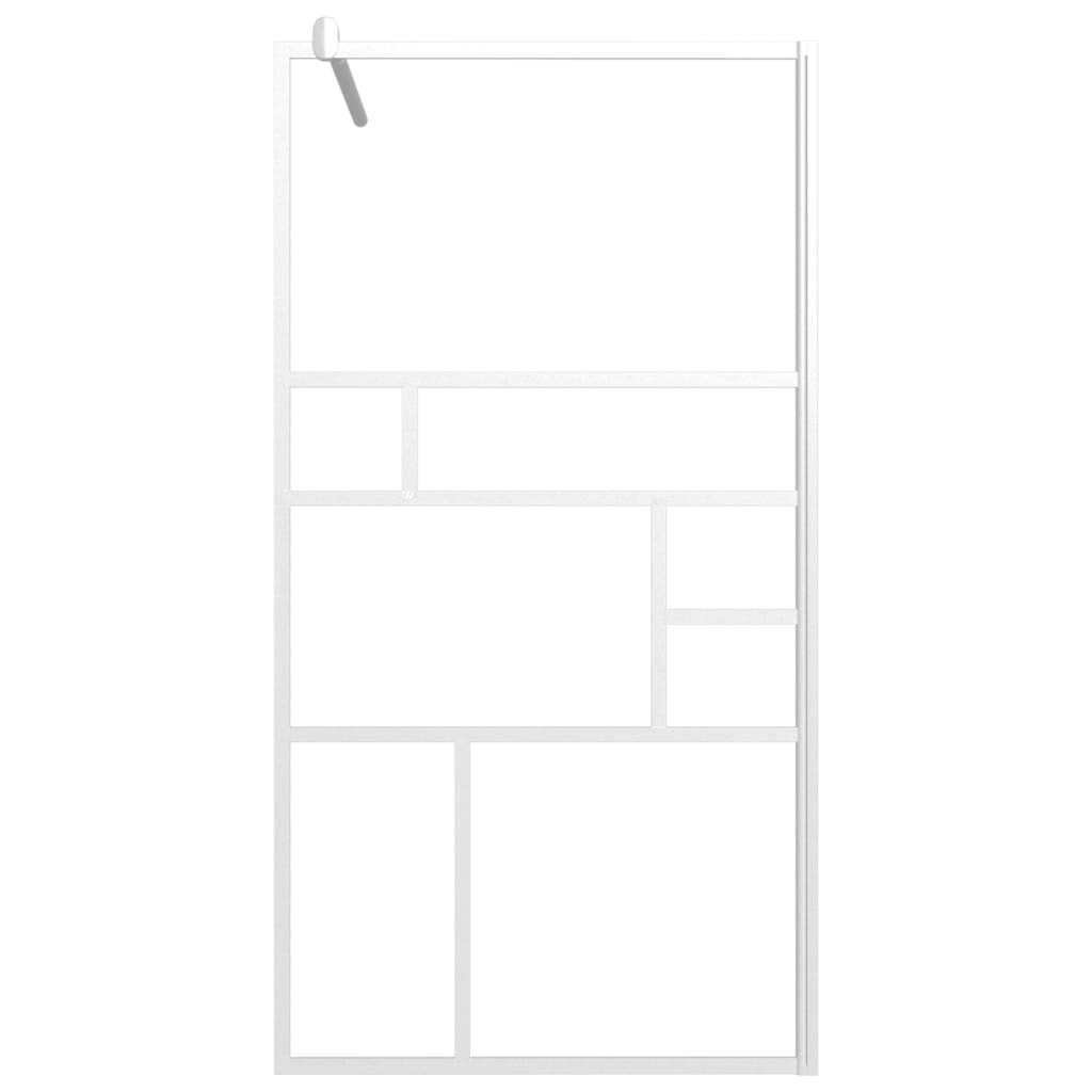 Inloopdouchewand 100x195 cm ESG-glas transparant en zwart