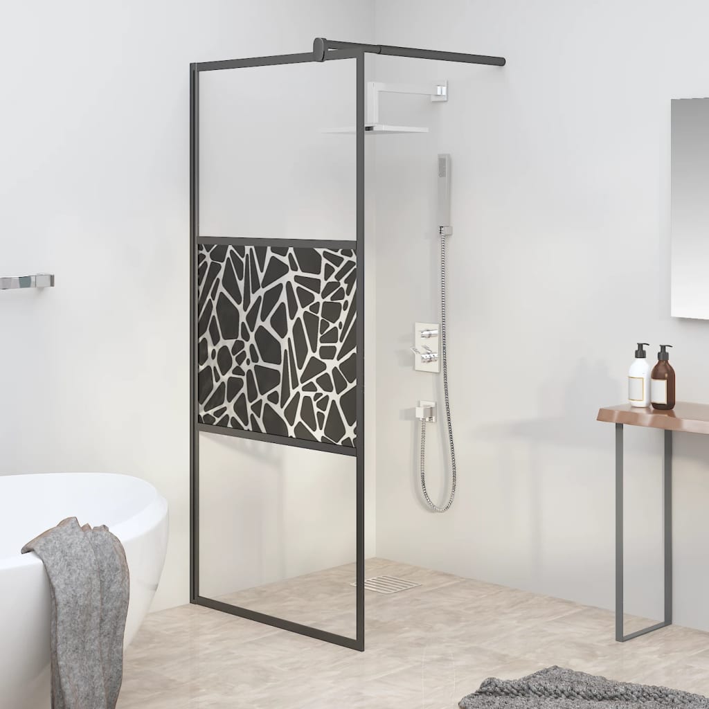 Inloopdouchewand transparant 115x195 cm ESG-glas