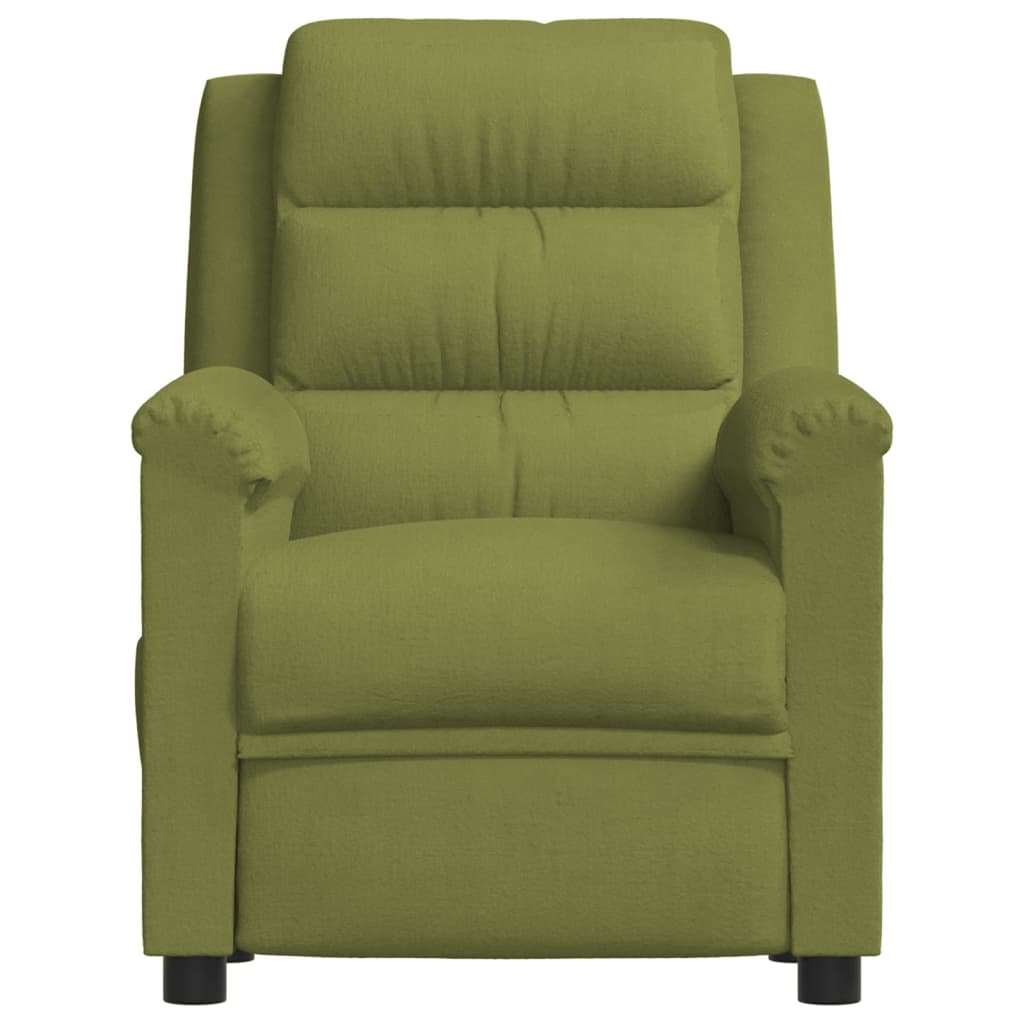 Fauteuil de massage réglable électriquement en velours vert clair