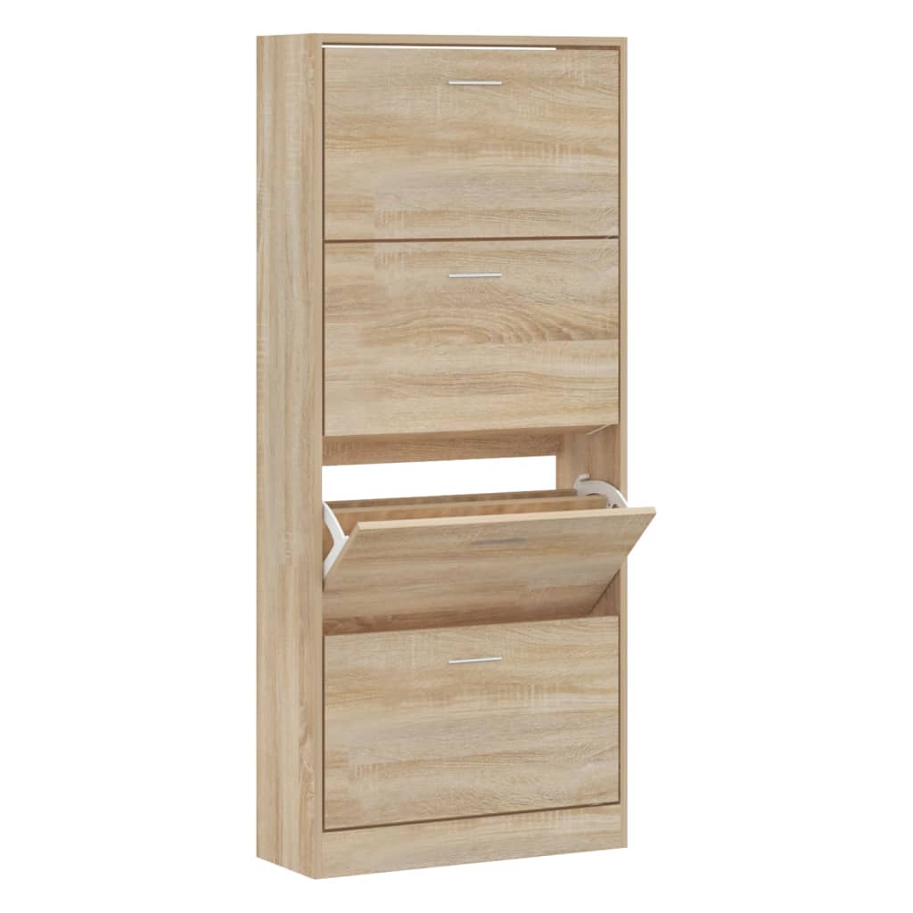 Schoenenkast 63x24x103 cm bewerkt hout