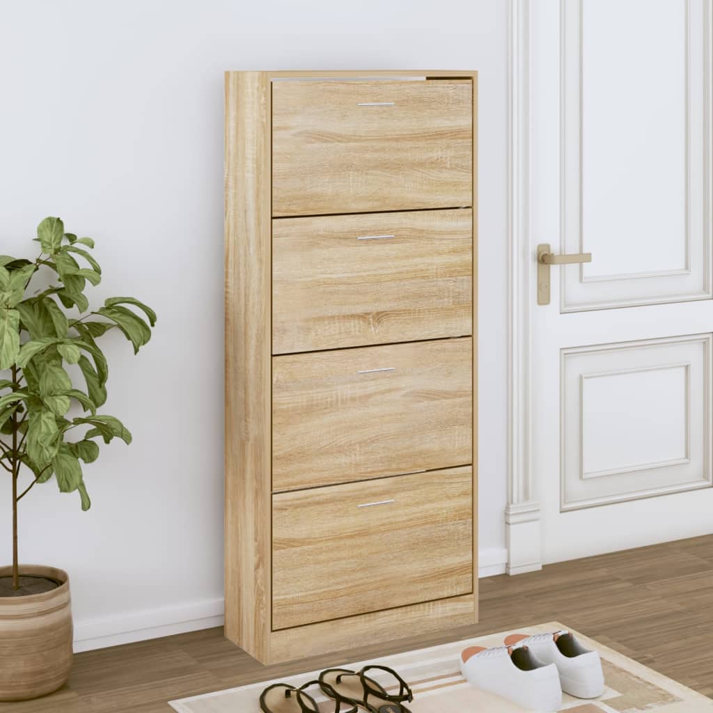 Schoenenkast 63x24x103 cm bewerkt hout