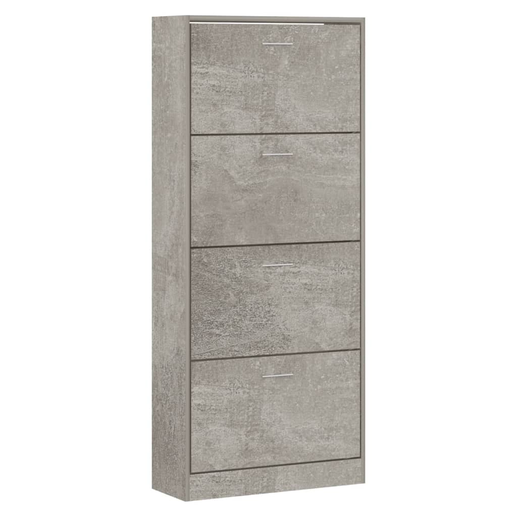 Schoenenkast 63x24x147 cm bewerkt hout gerookt eikenkleurig