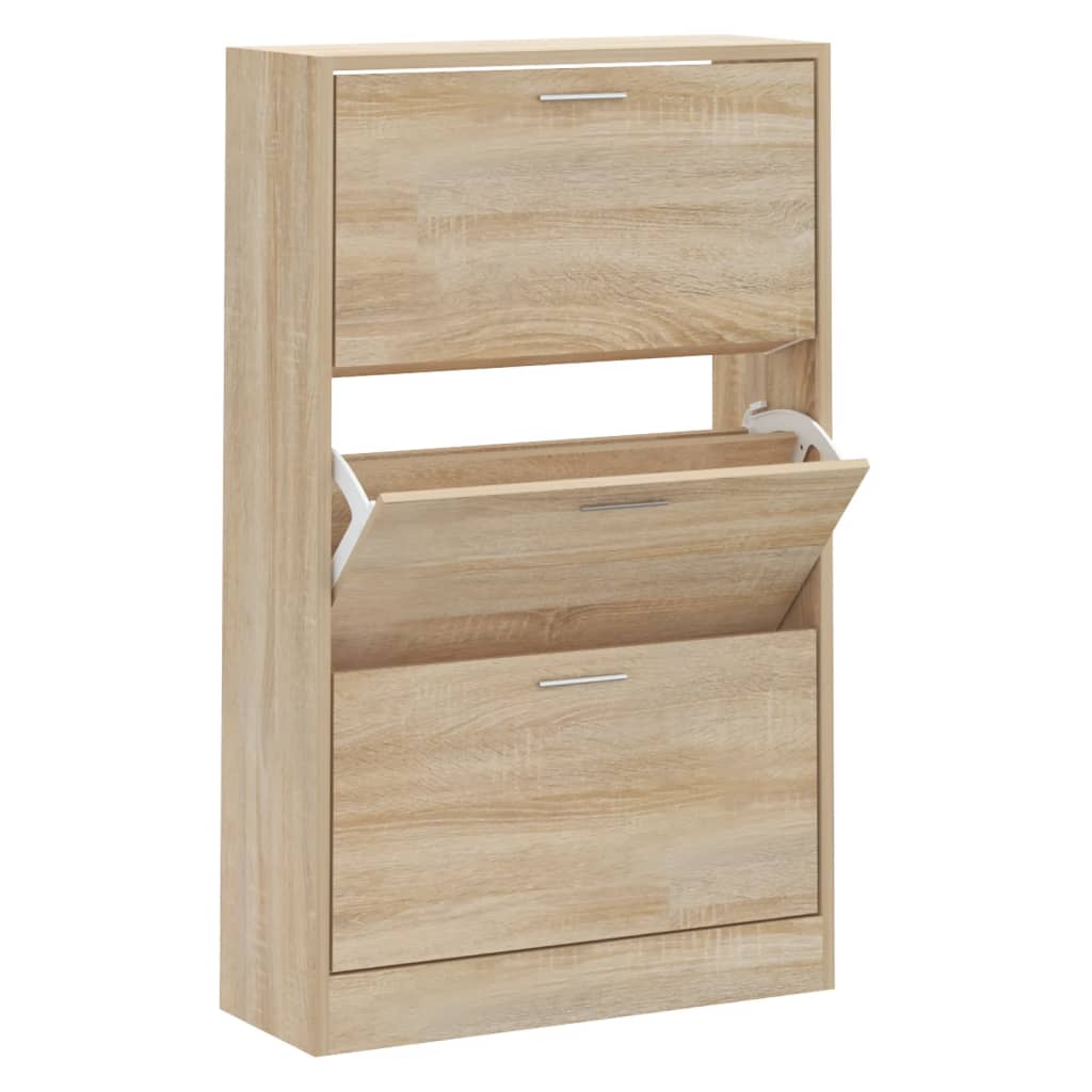 Schoenenkast 63x24x103 cm bewerkt hout