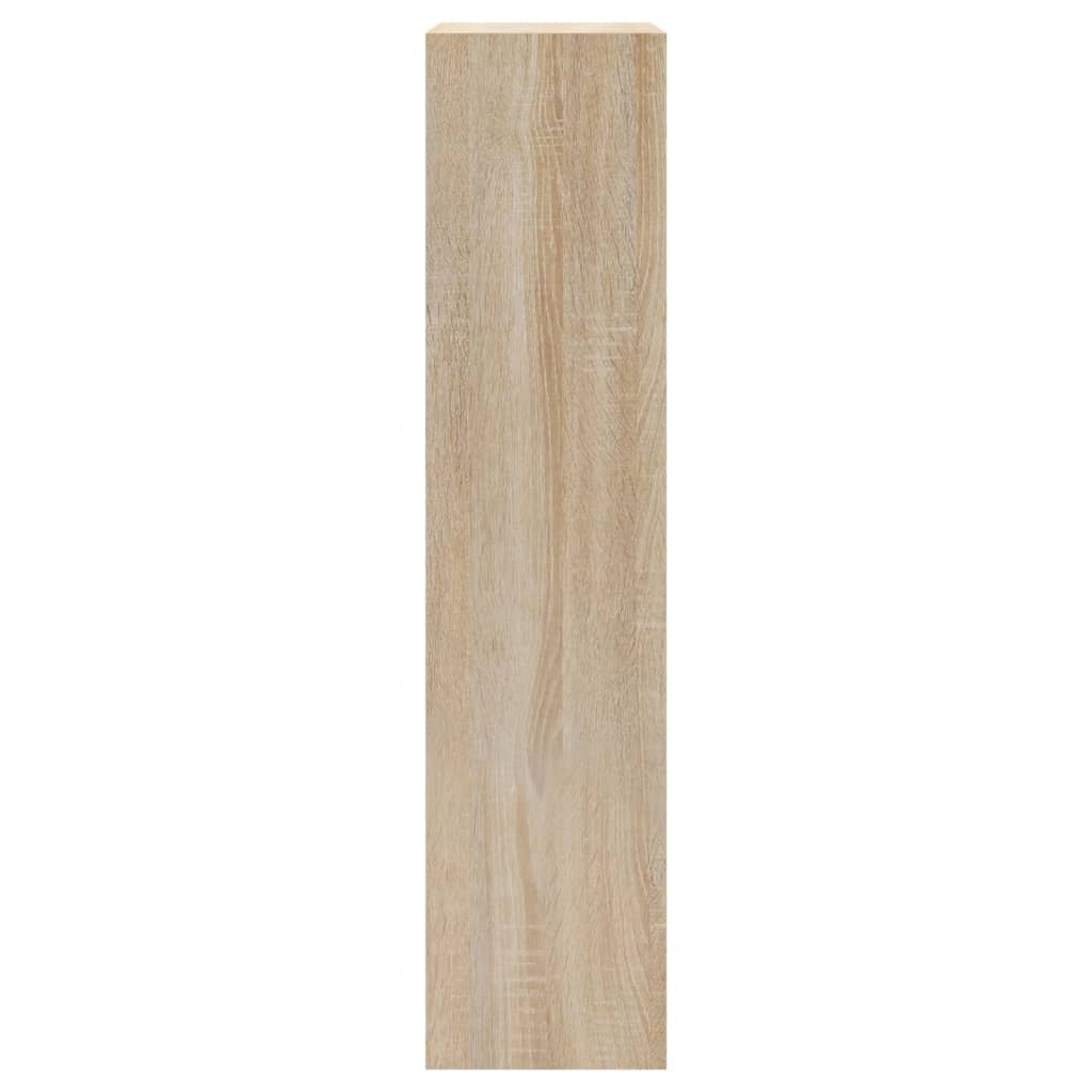 Schoenenkast 63x24x147 cm bewerkt hout gerookt eikenkleurig