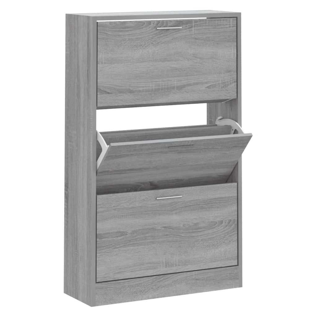 Schoenenkast 63x24x103 cm bewerkt hout