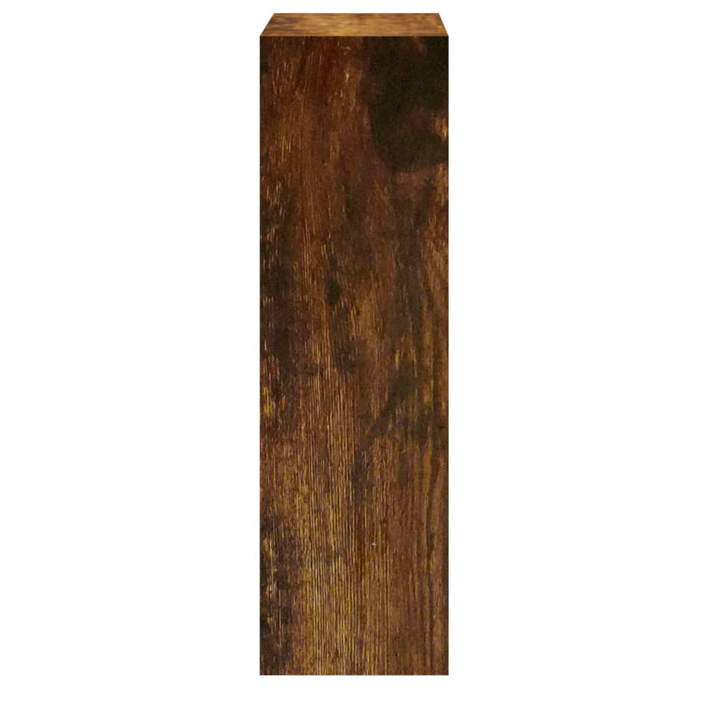 Schoenenkast 63x24x147 cm bewerkt hout gerookt eikenkleurig