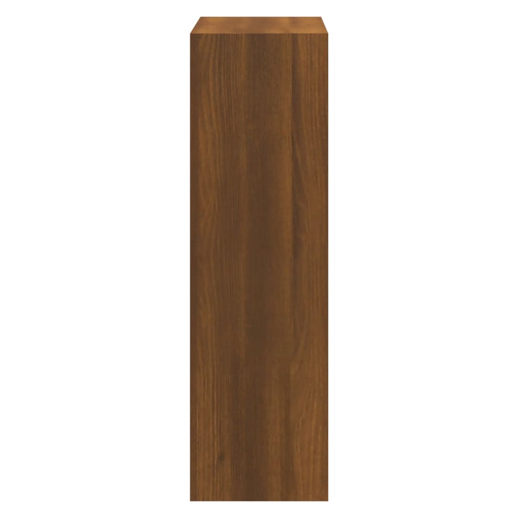 Schoenenkast 63x24x147 cm bewerkt hout gerookt eikenkleurig