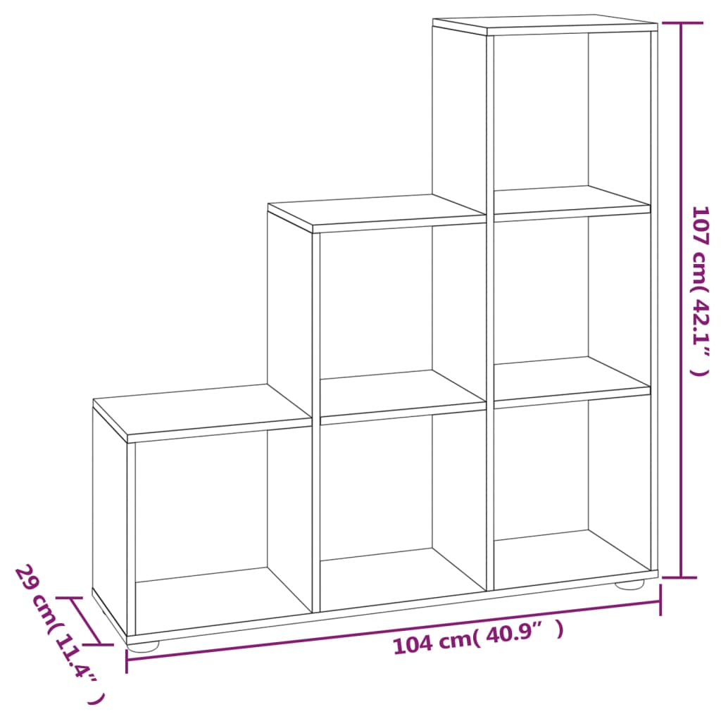 Bibliothèque/meuble de présentation à gradins 142 cm coloris chêne