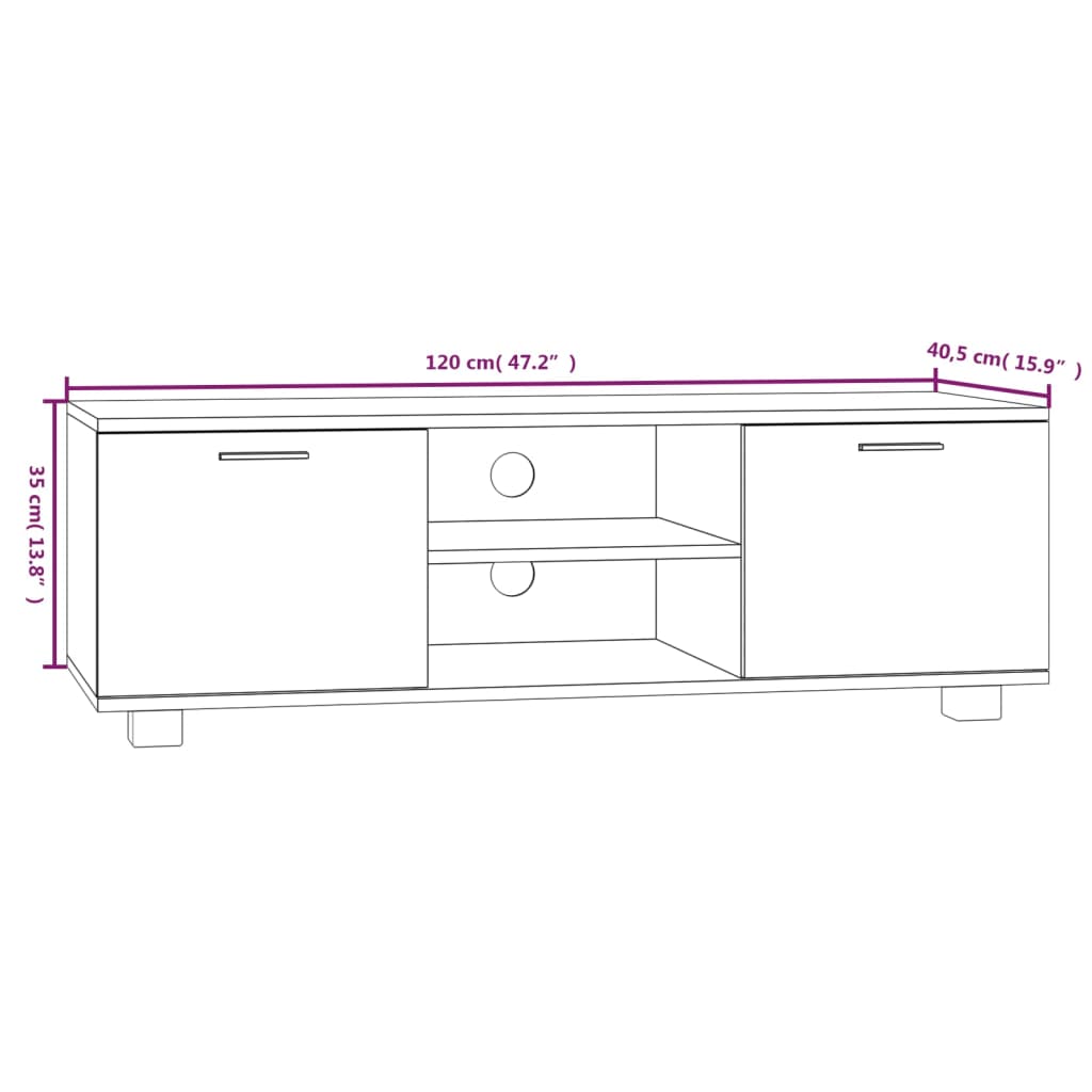 Meuble TV 120x40,5x35 cm