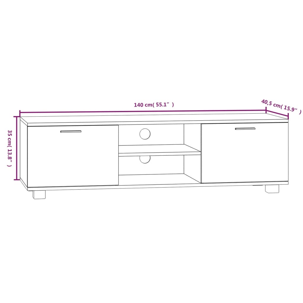 Meuble TV 120x40,5x35 cm