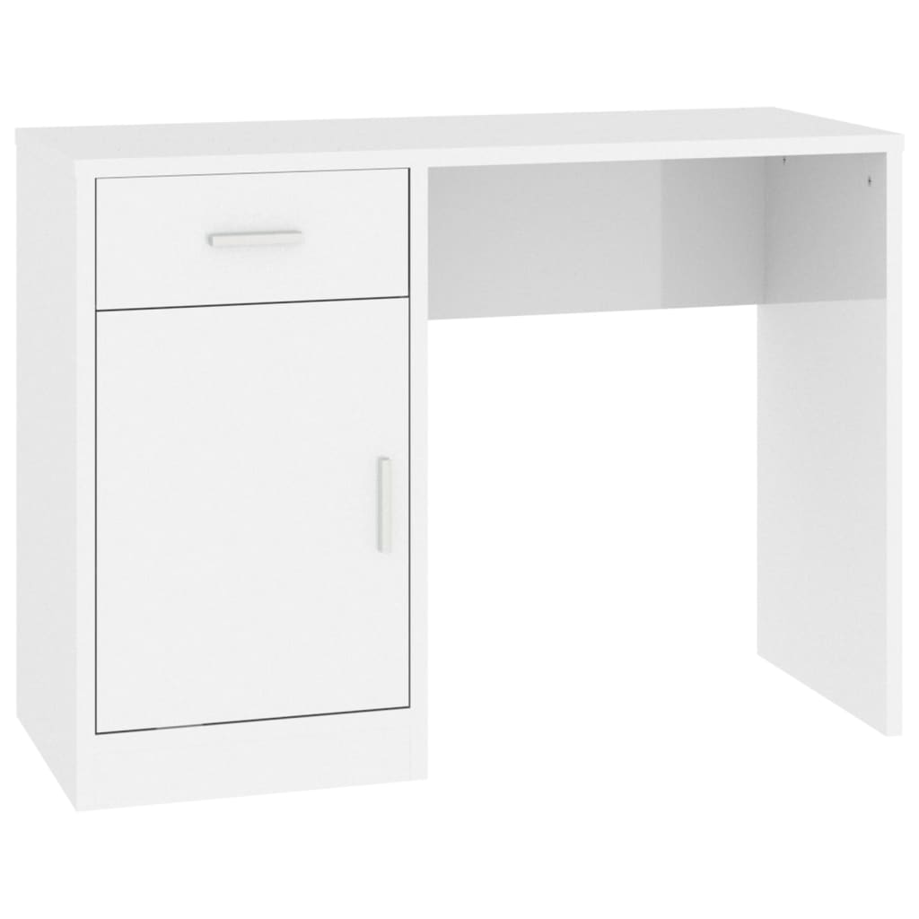 Bureau met kast en lade 100x40x73 cm bewerkt hout