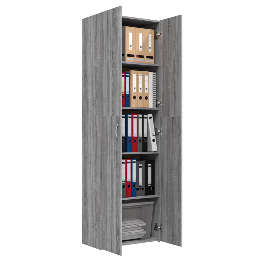 Archiefkast 60x32x115 cm bewerkt hout