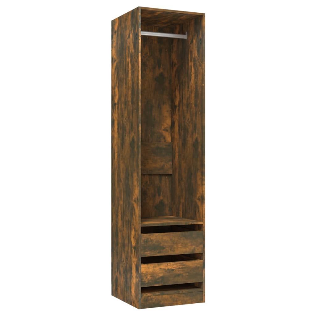 Armoire avec tiroirs 50x50x200 cm en bois travaillé soma