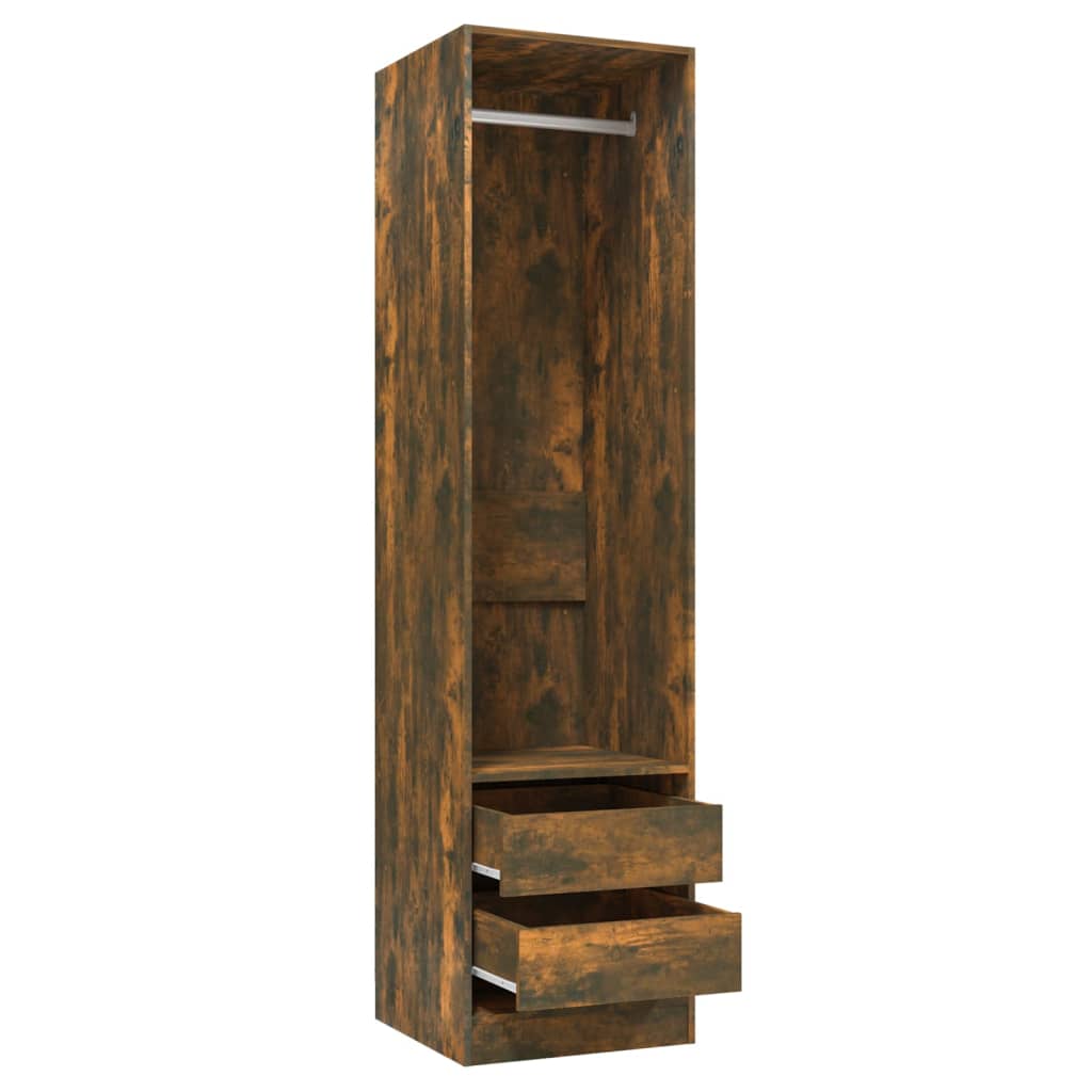 Armoire avec tiroirs 50x50x200 cm en bois travaillé soma